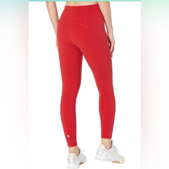 Sweaty Betty Power 7/8 Workout Leggings Cardinal Red Rare Women’s Size S NWT - Picture 2 of 10